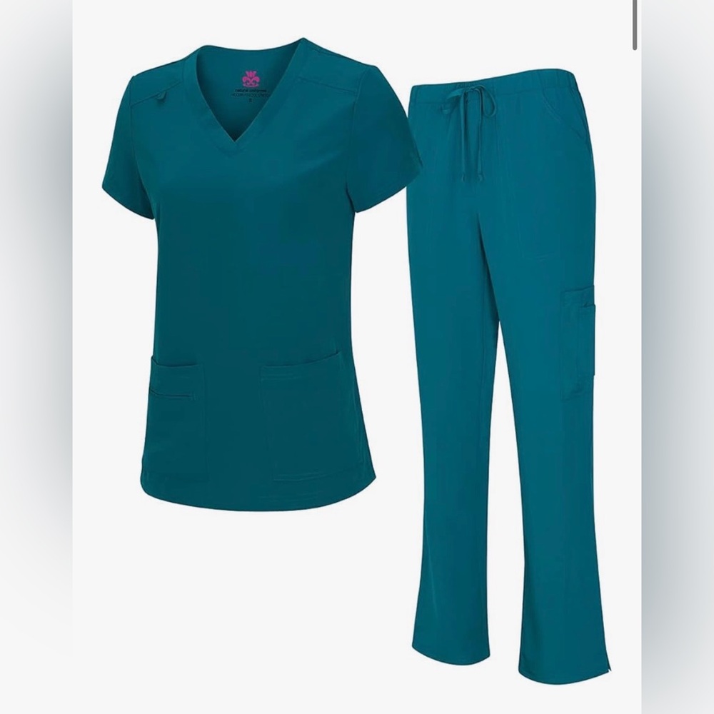 Women's Caribbean Blue Scrub Set S